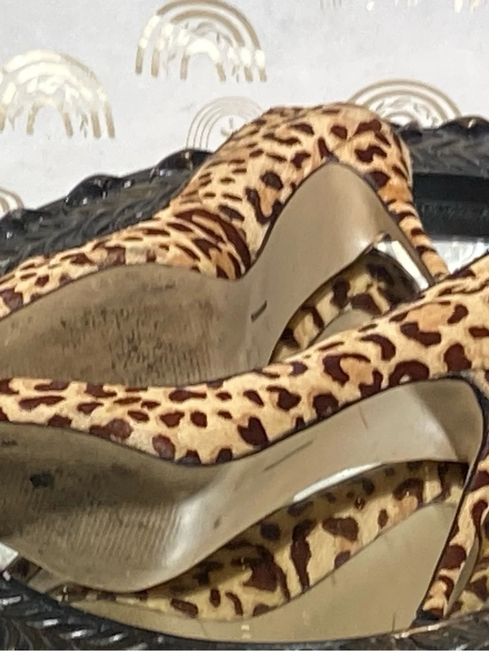 Steve Madden Leopard Print Pointed Toe Pumps - Tan/Brown